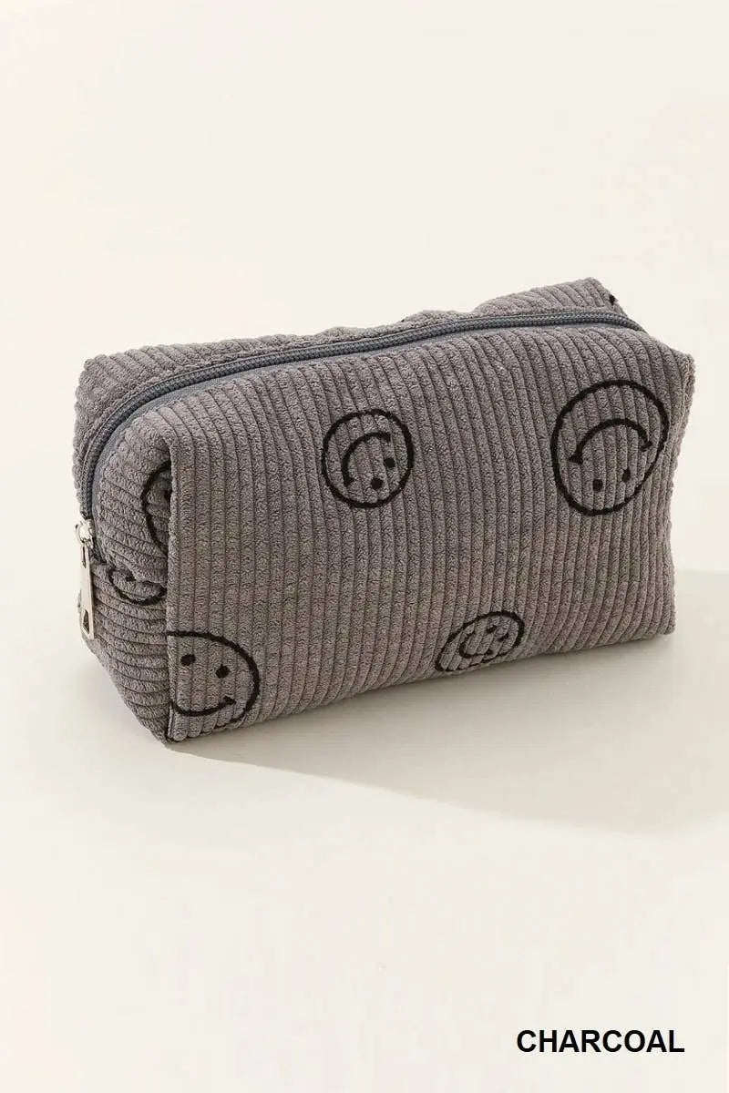 Corduroy Cosmetic Pouch Bag - Branded By Barta