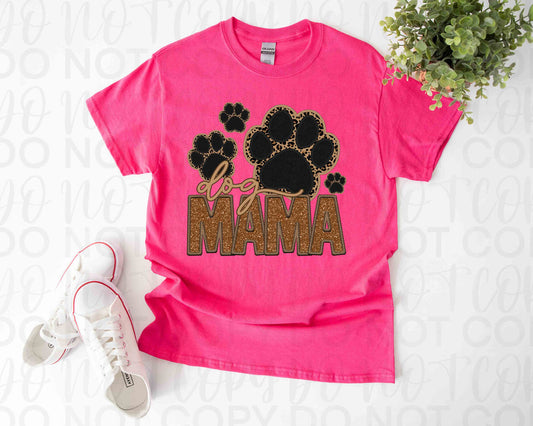 Leopard & Paw Print Dog Mama