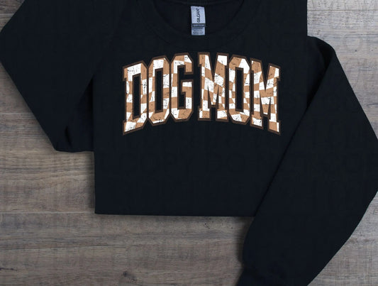 Dog Mom Checkered Tan - Branded By Barta