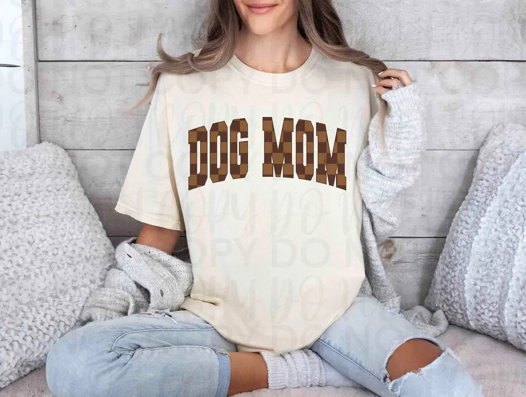 Checkered Dog Mom - Branded By Barta