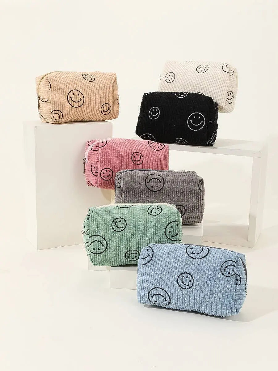 Corduroy Cosmetic Pouch Bag - Branded By Barta