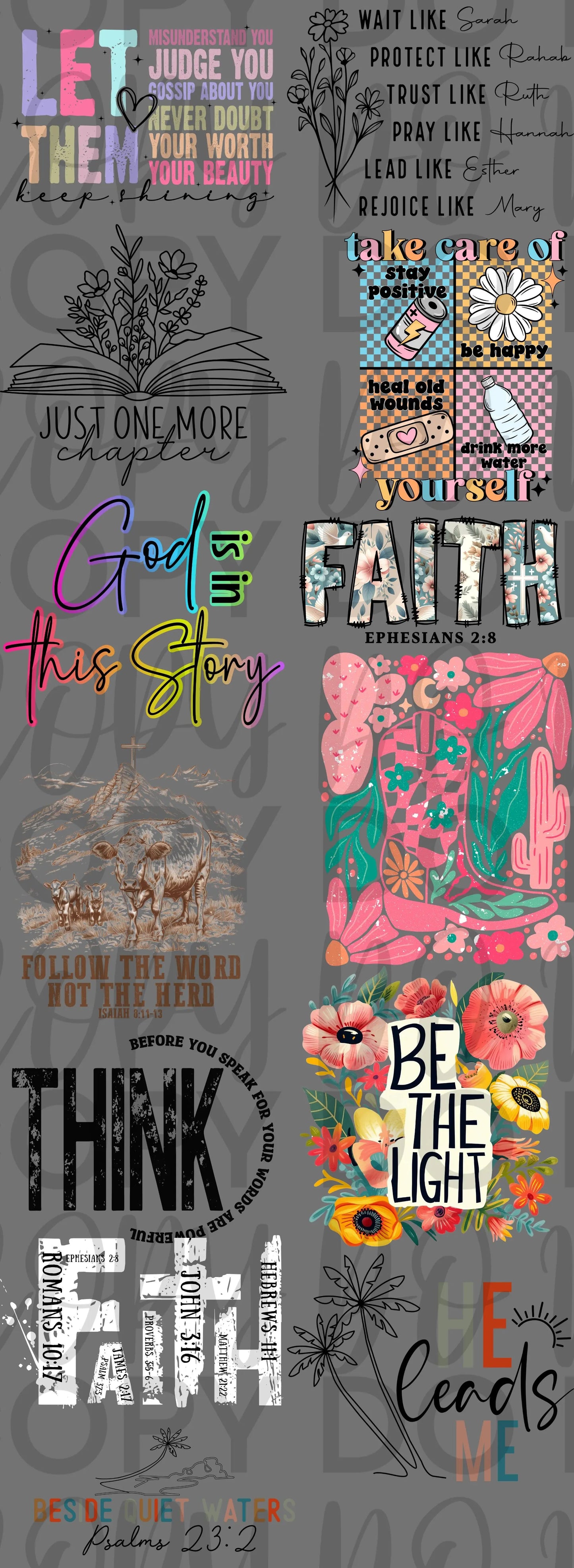 Faith Pre Made gang sheet - Branded By Barta