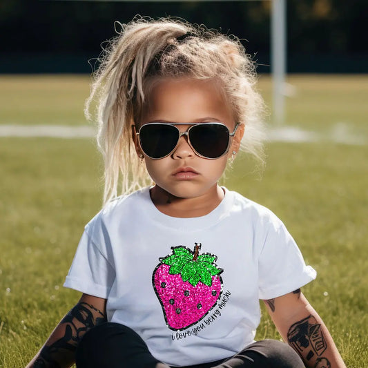 Faux Glitter Love You Berry Much - Branded By Barta