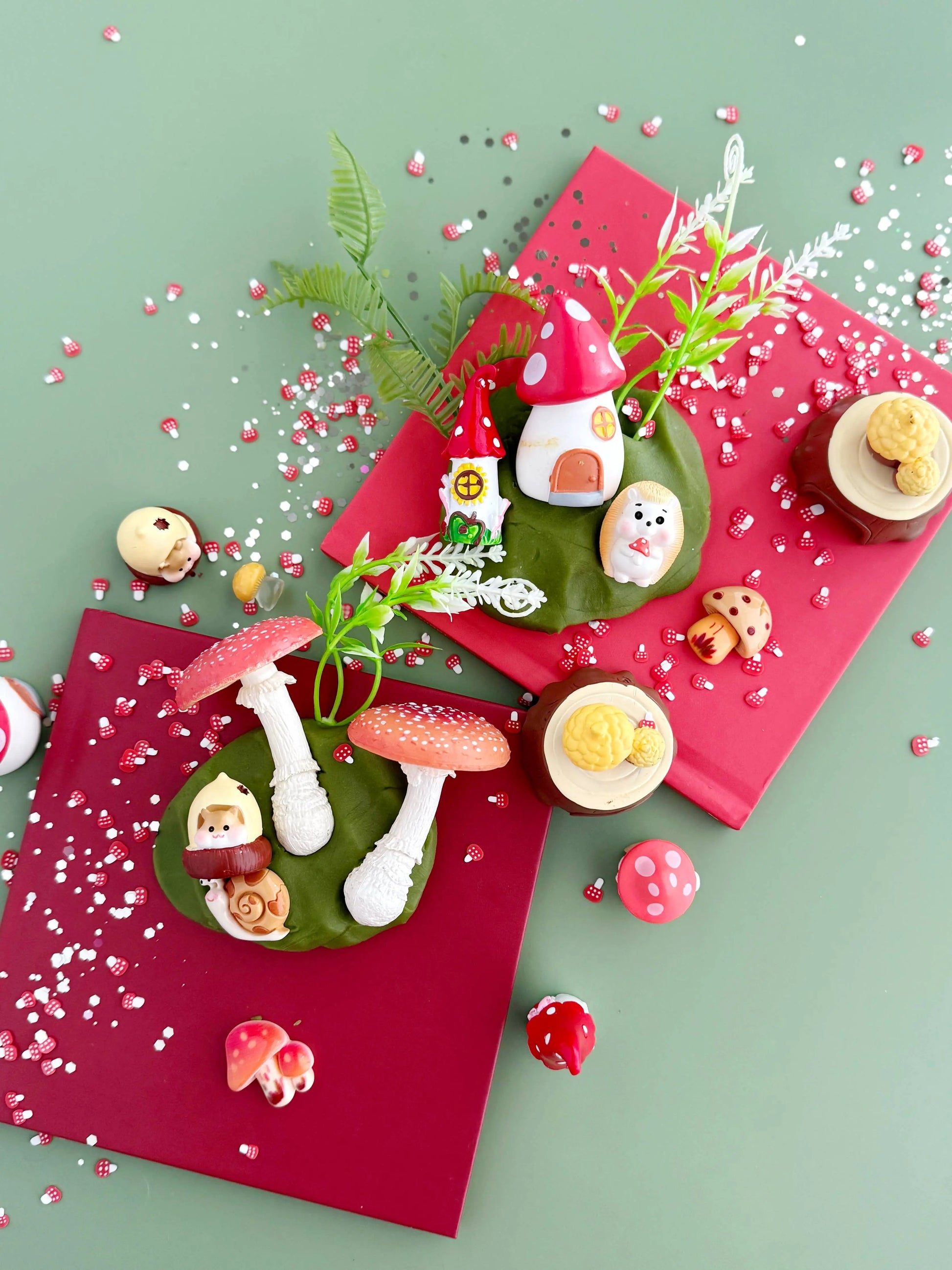 Mushroom Meadow KidDough Play Kit Earth Grown KidDoughs (KidDoughs by EGKD)