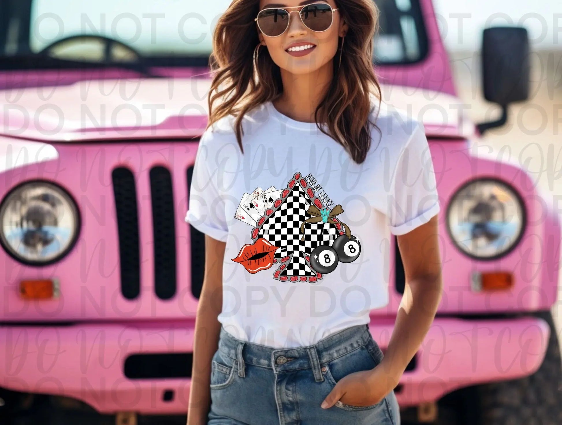 Feelin lukcy checkered spade - Branded By Barta