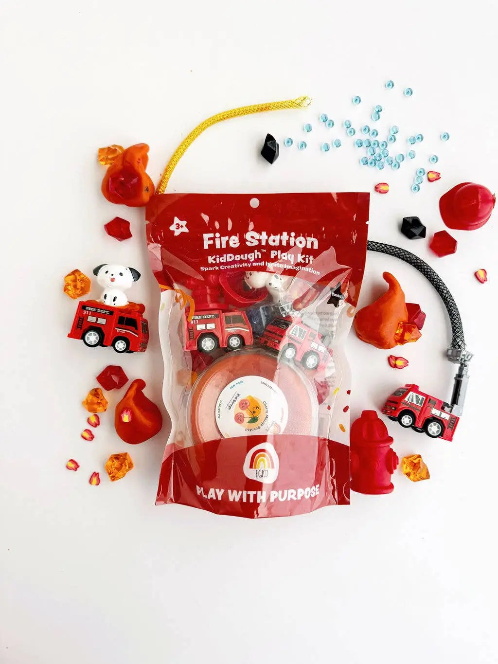 Fire Station KidDough Play Kit Earth Grown KidDoughs (KidDoughs by EGKD)