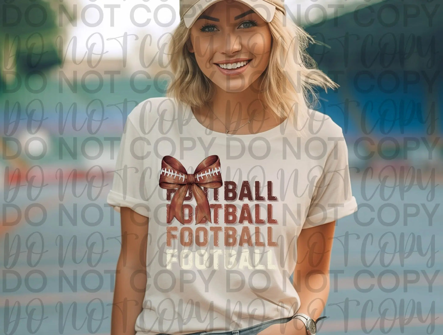 Football stacked with bow - Branded By Barta