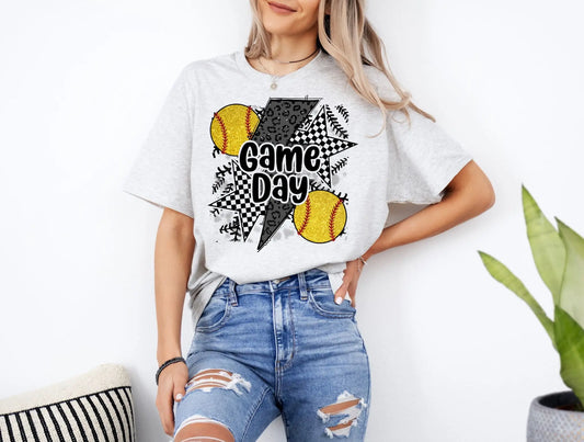 Game day softball checkered lb - Branded By Barta