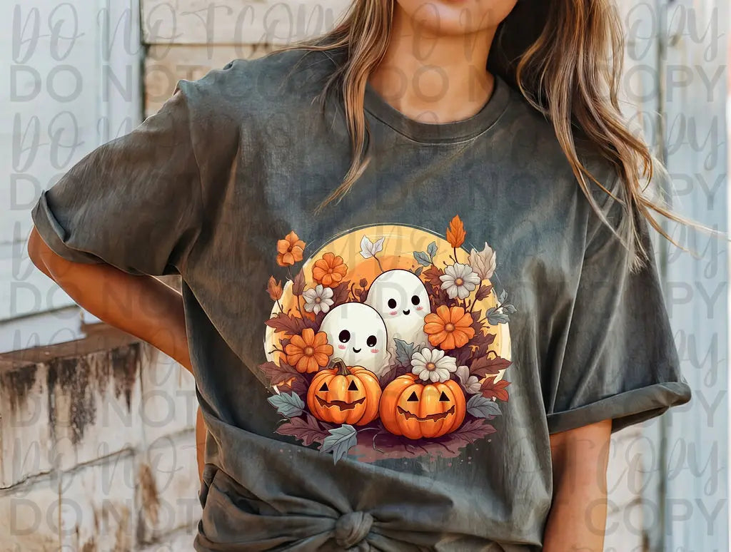 Ghost With Pumpkin - Branded By Barta