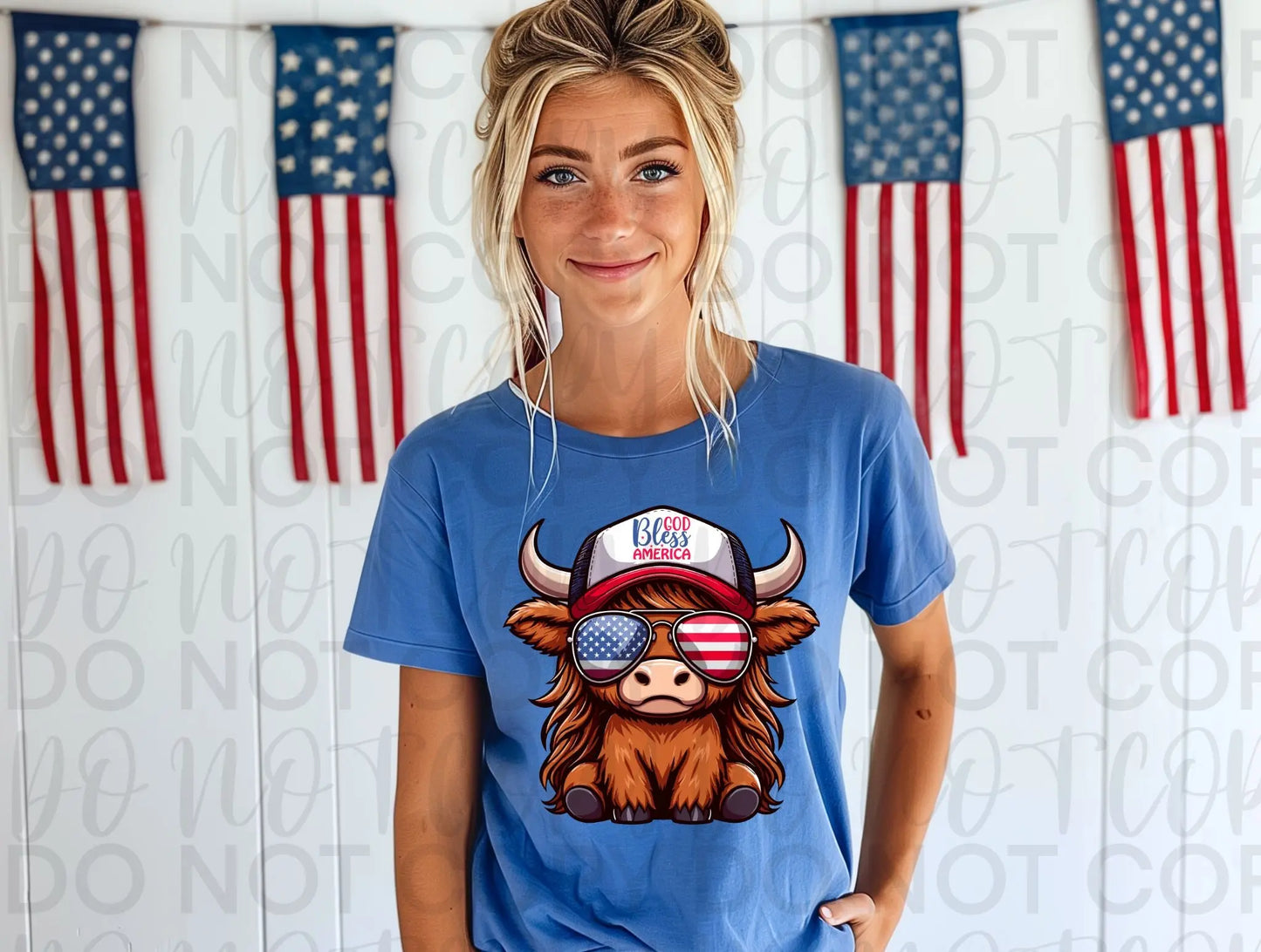 God bless america cow - Branded By Barta