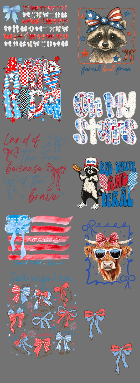 Red white Blue Pre Made Gang Sheet 2 brandedbybarta
