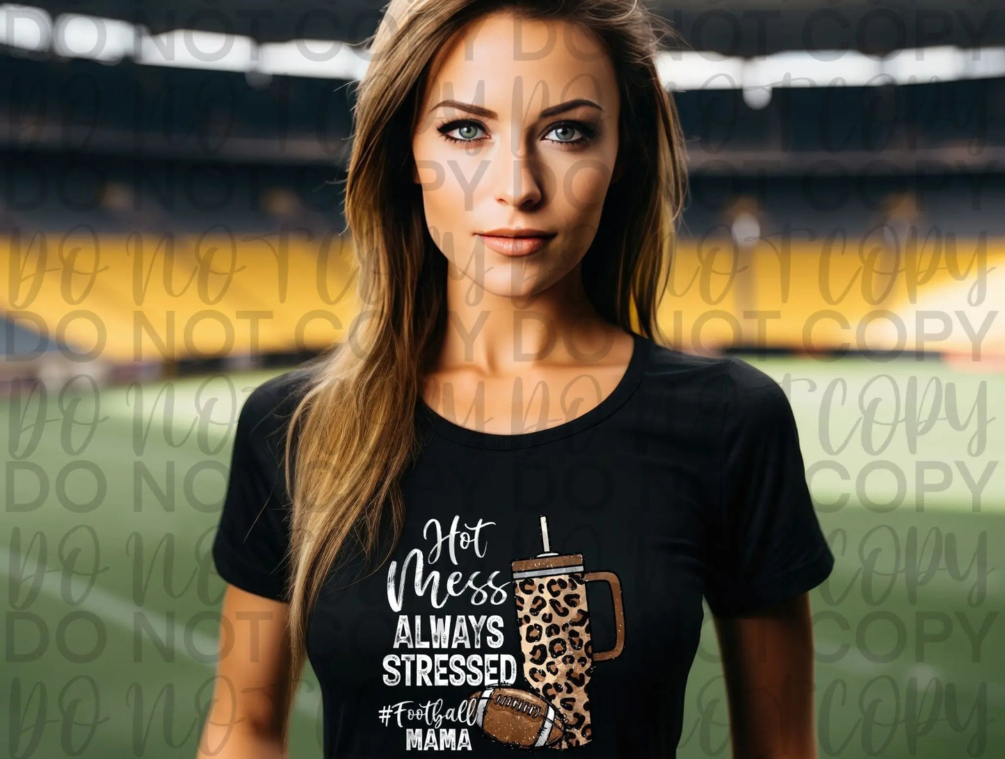 Hot mess football mama - Branded By Barta