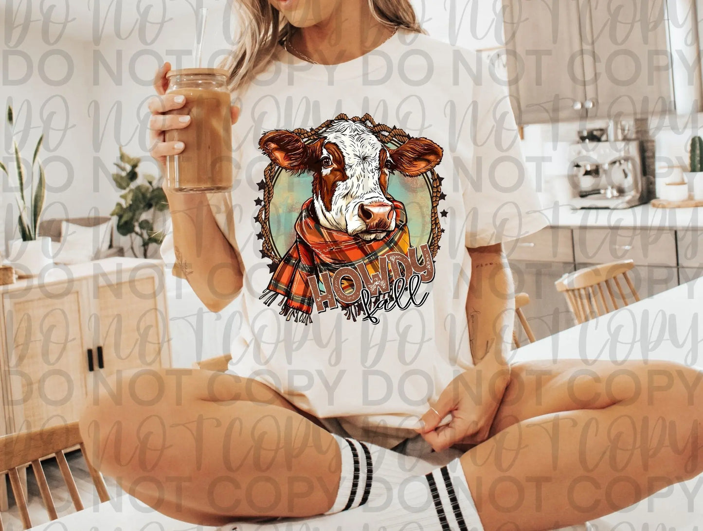 Howdy fall cow orange scarf - Branded By Barta