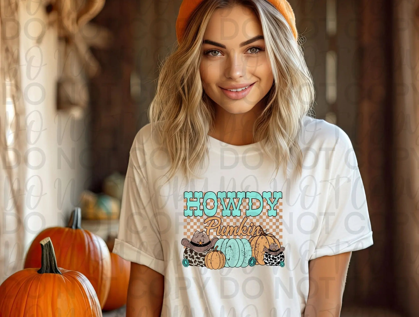 Howdy pumpkin turquoise - Branded By Barta