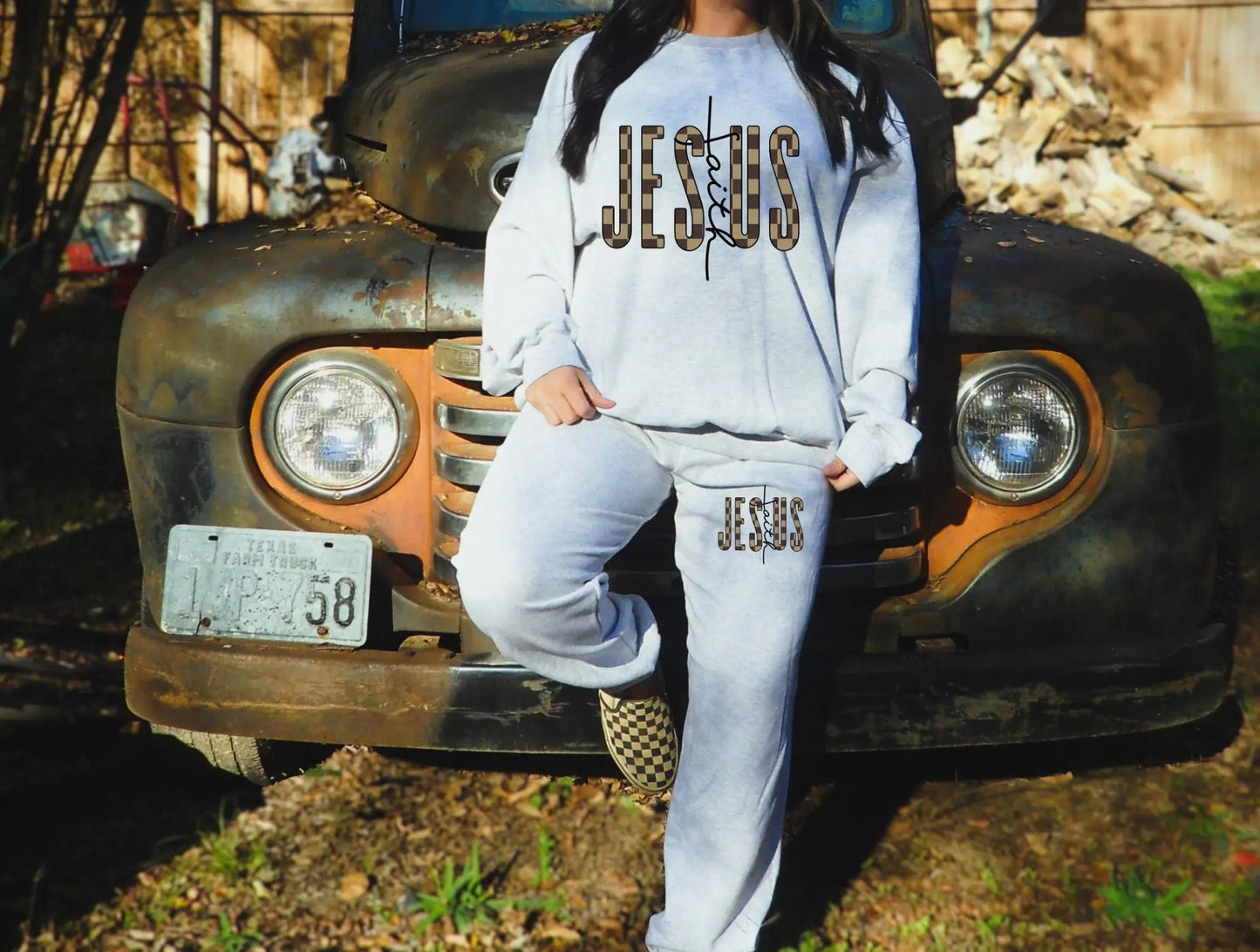 Jesus checkered with faith - Branded By Barta