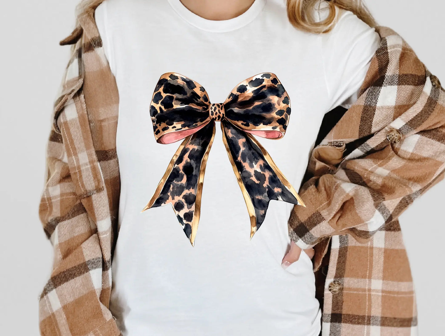 Leopard Bow With Pink - Branded By Barta