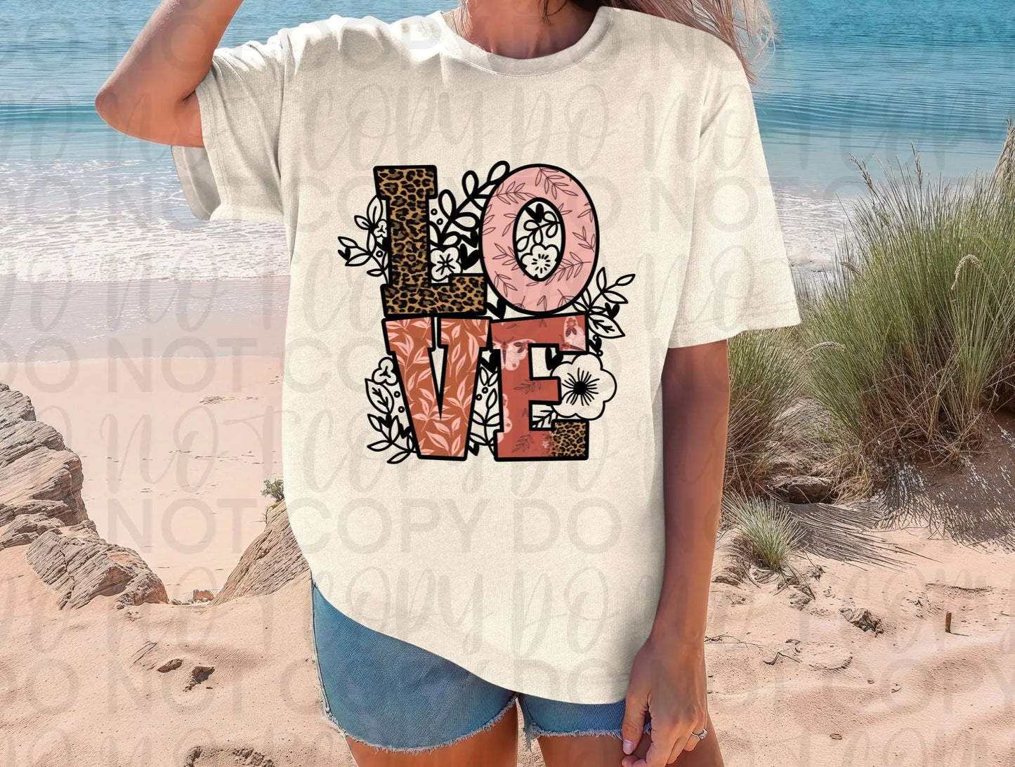 Stacked LOVE leopard - Branded By Barta