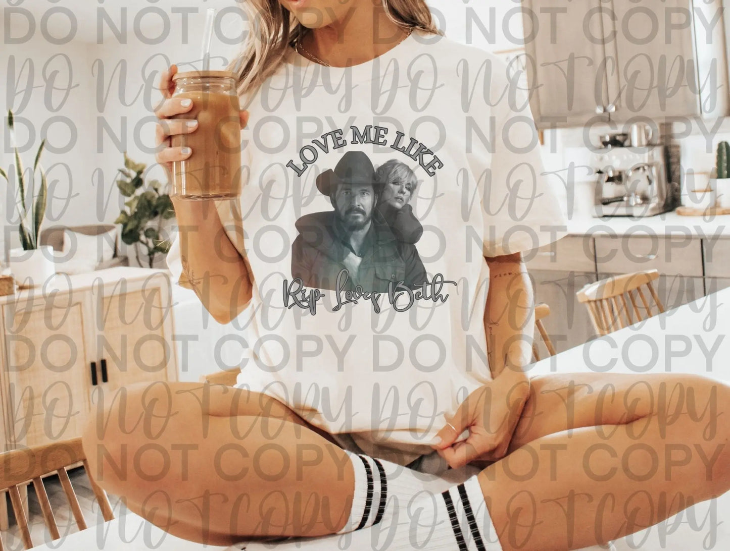 Love me like Rip black and white - Branded By Barta