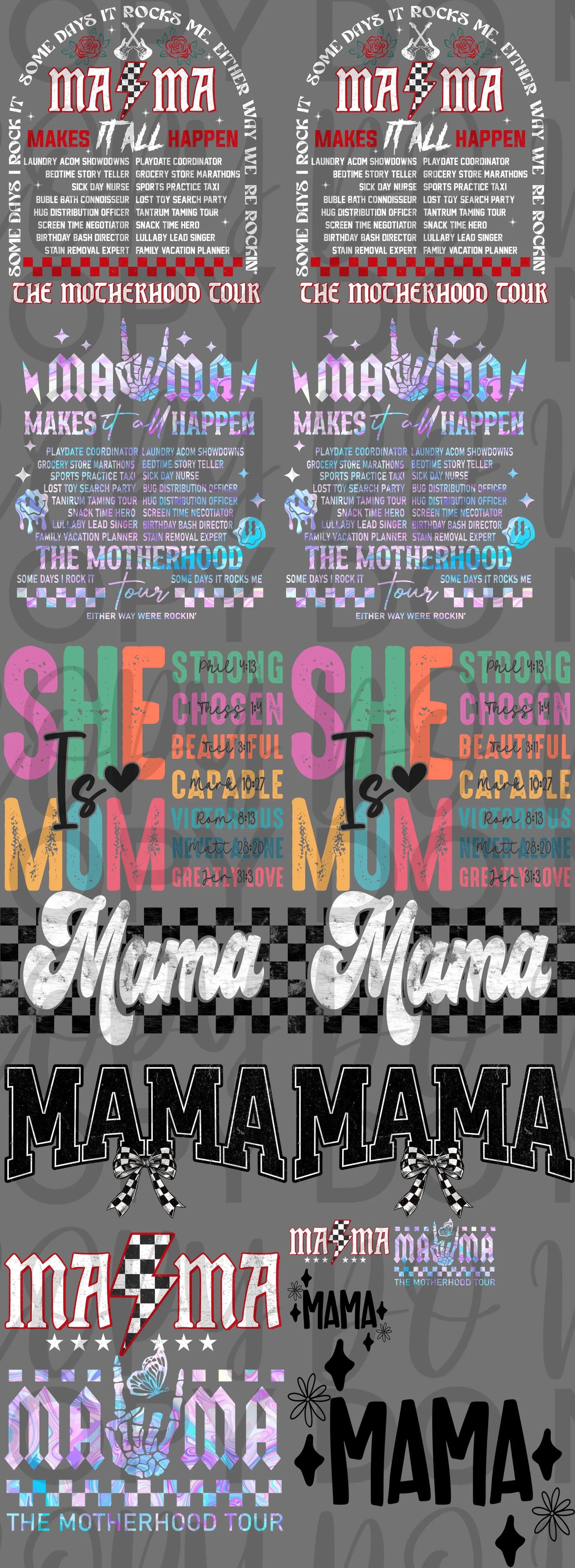 Mama 1 Pre Made Gang Sheet - Branded By Barta