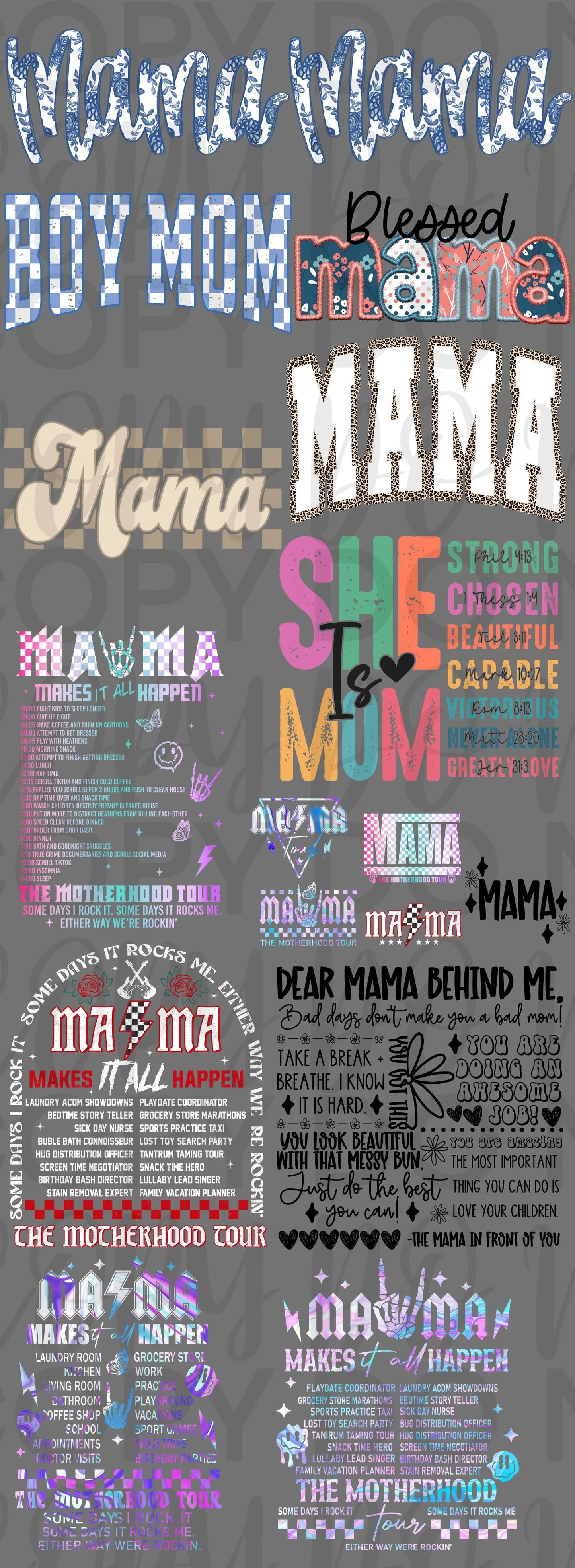 Mama 2 Pre Made Gang Sheet - Branded By Barta