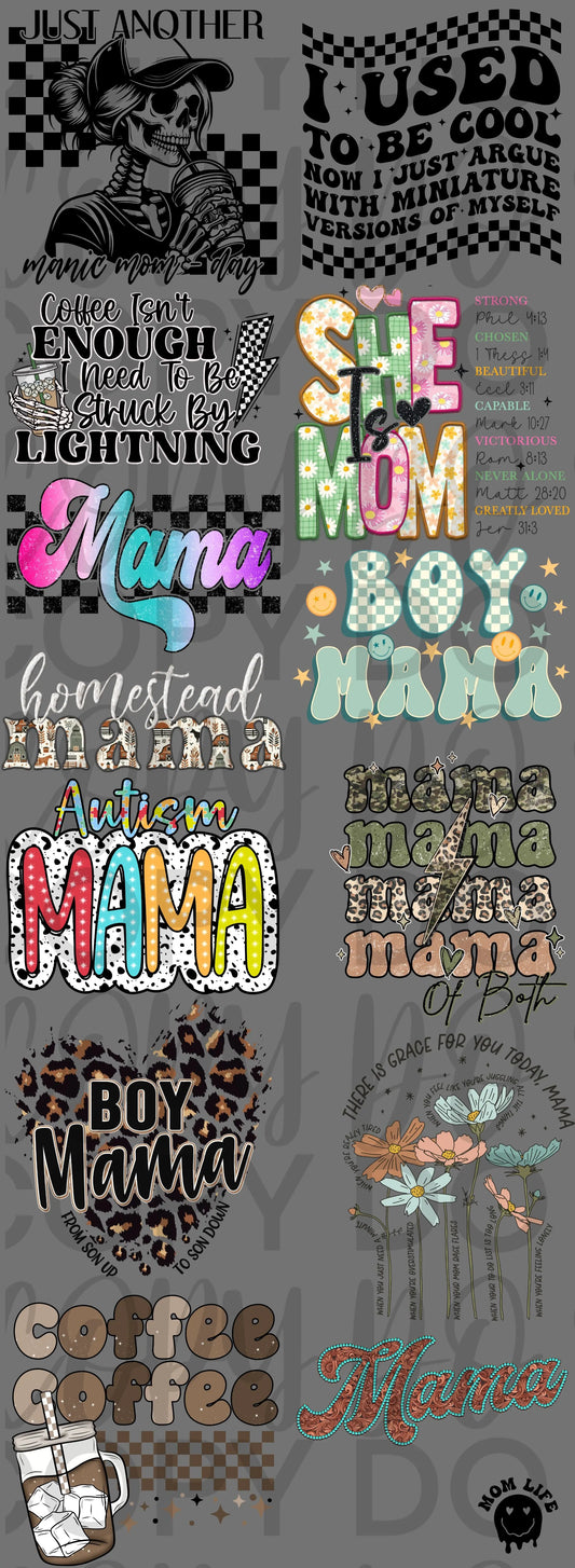 Mama - Coffee Pre Made gang sheet - Branded By Barta