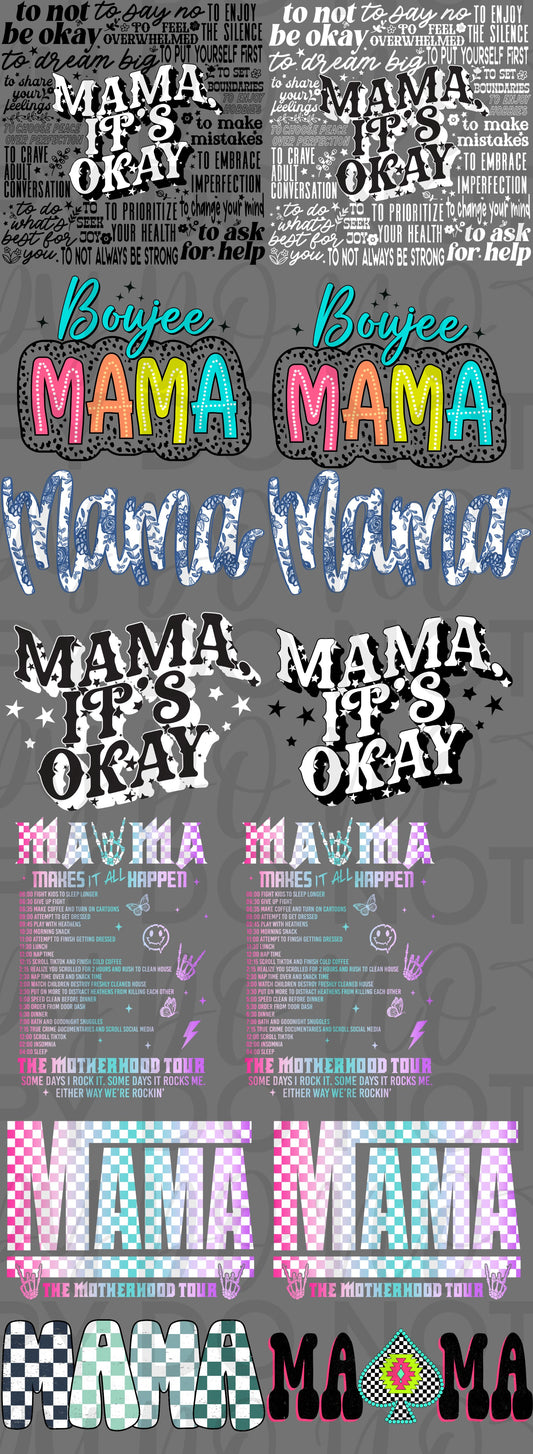 Mama Pre Made Gang Sheet