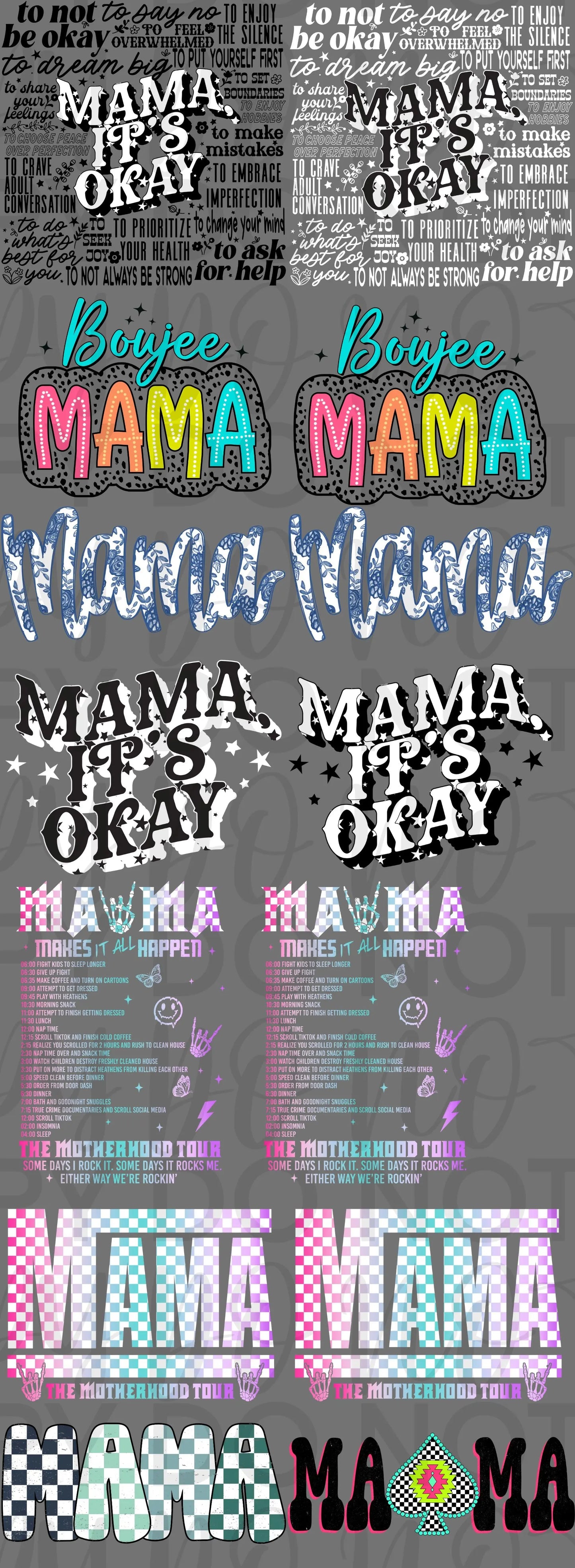 Mama Pre Made Gang Sheet - Branded By Barta
