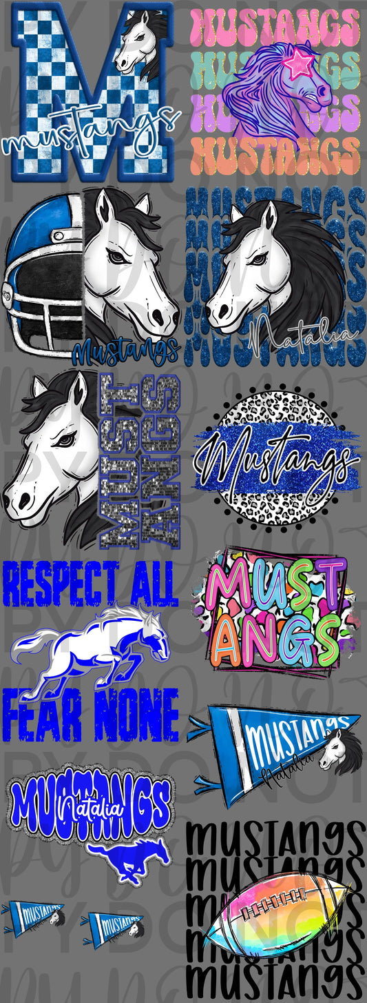 Mustang Pre Made gang sheet - Branded By Barta