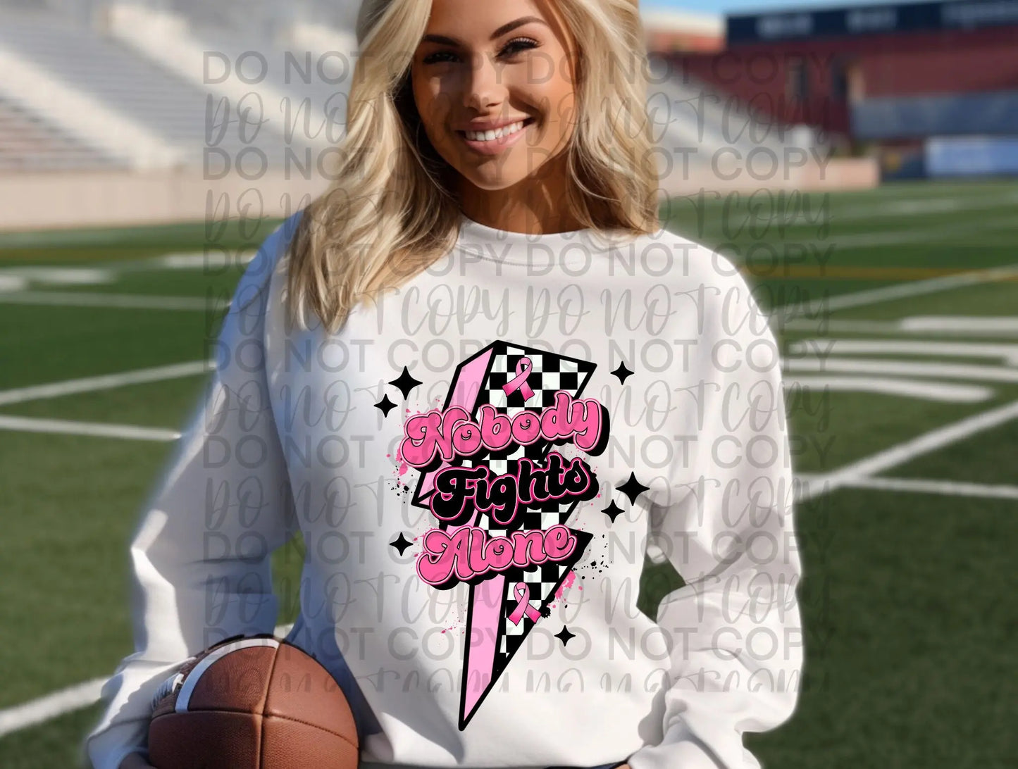 Nobody fights alone with checkered bolt - Branded By Barta