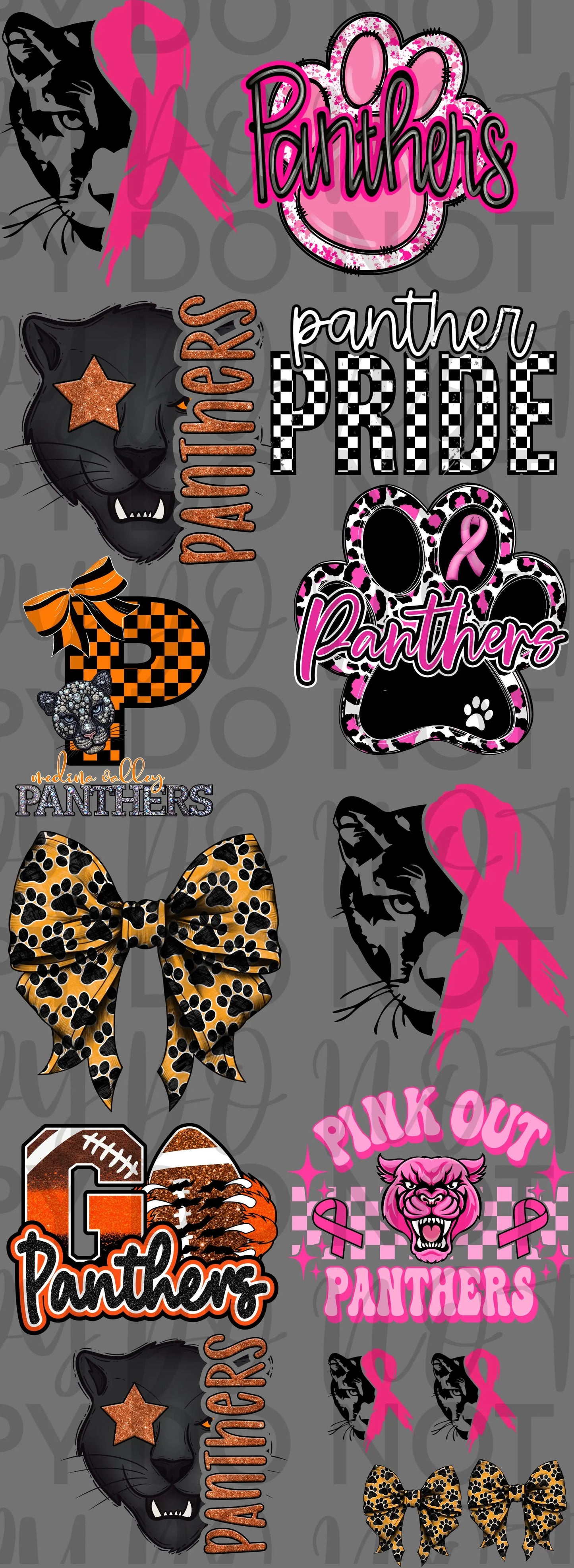 Pather pink mix Pre Made gang sheet - Branded By Barta