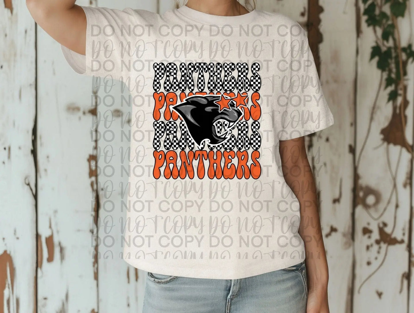 Panther stacked checkered - Branded By Barta