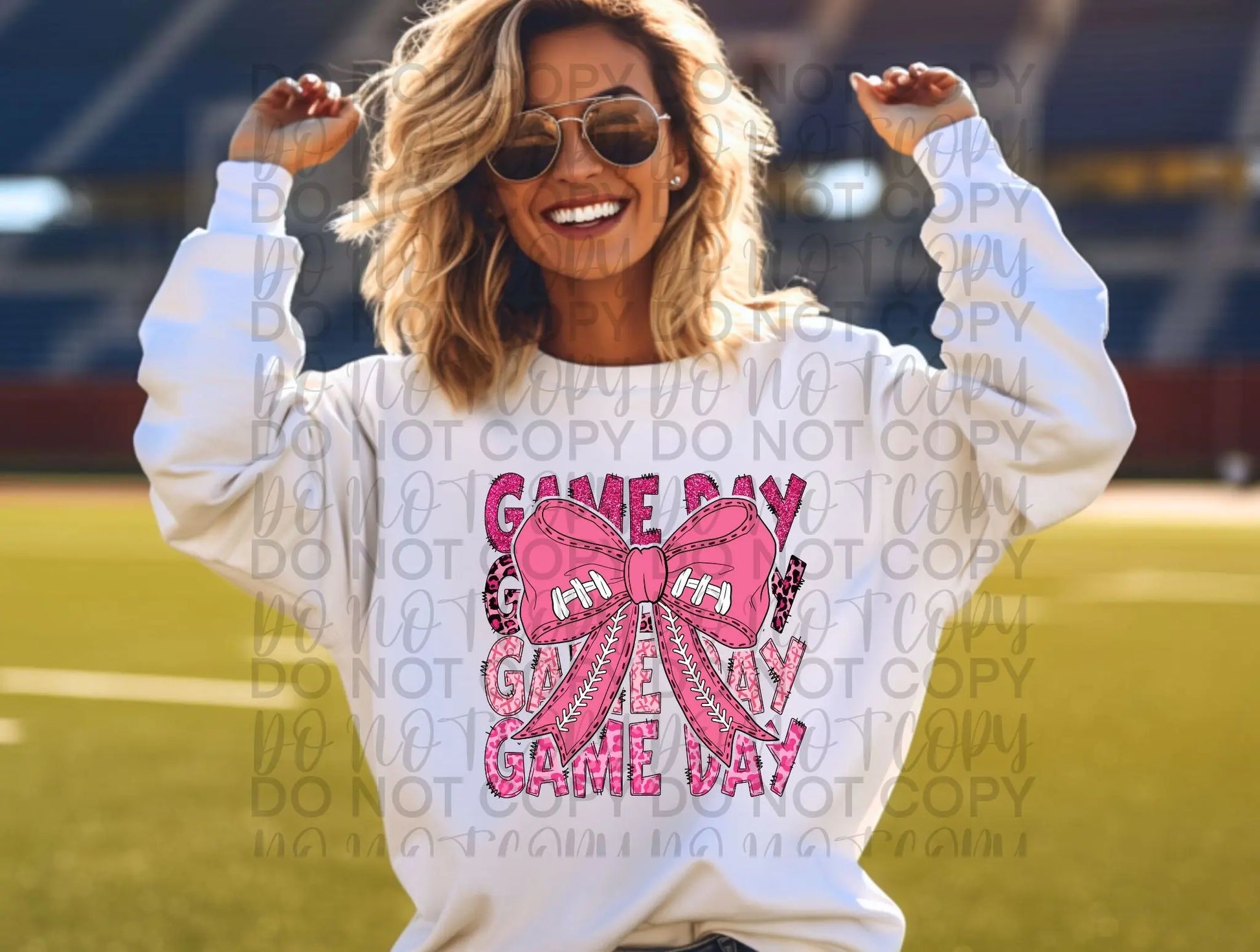 Game Day pink bow - Branded By Barta