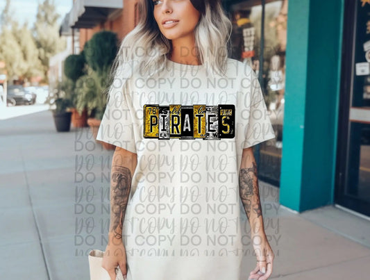 Pirates License Plate Tee - Branded By Barta