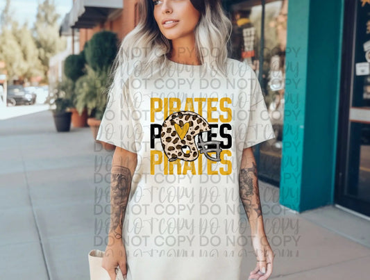 Pirates Fb Helmet Tee - Branded By Barta