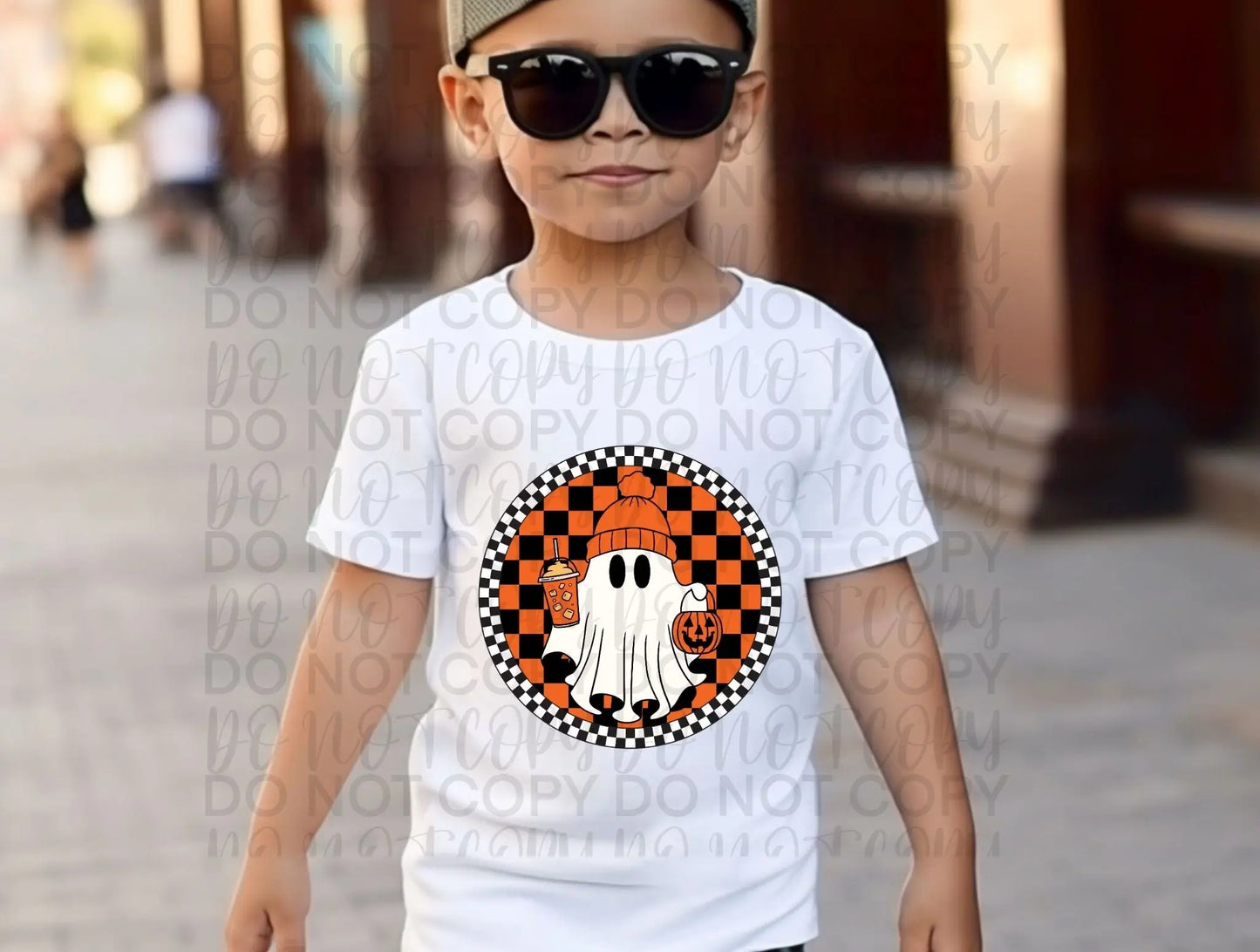 Pumpkin checkered circle - Branded By Barta