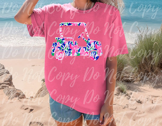 Floral Golf Cart - Branded By Barta