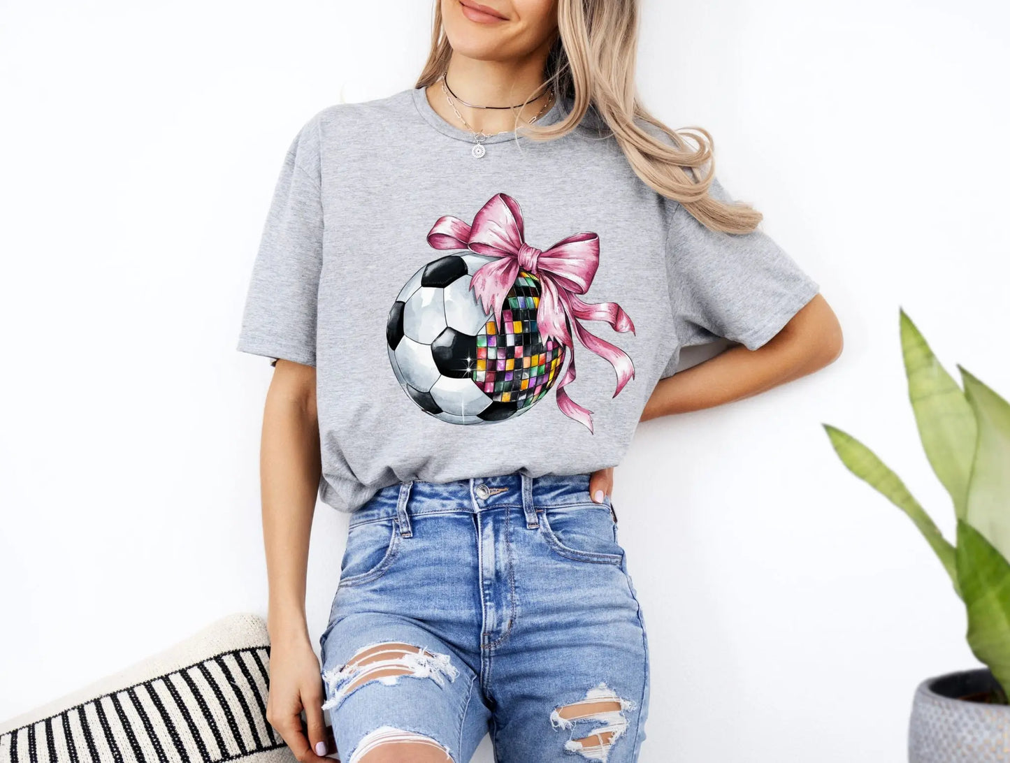 Soccer half sequin with bow - Branded By Barta