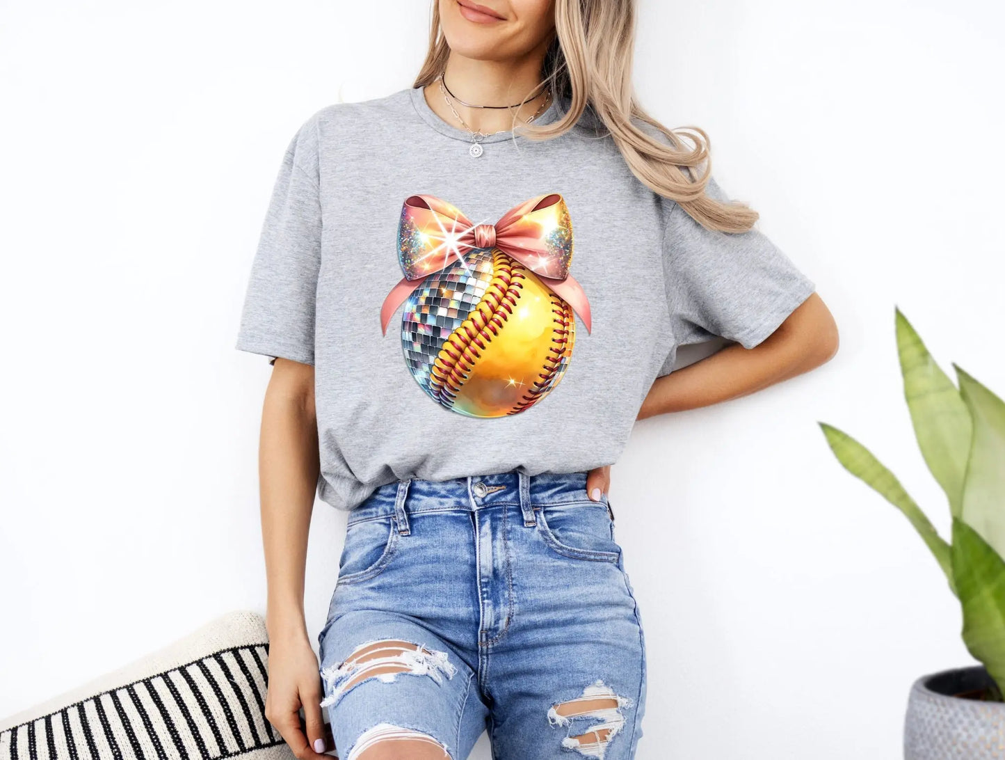 Softball Sequin with bow - Branded By Barta