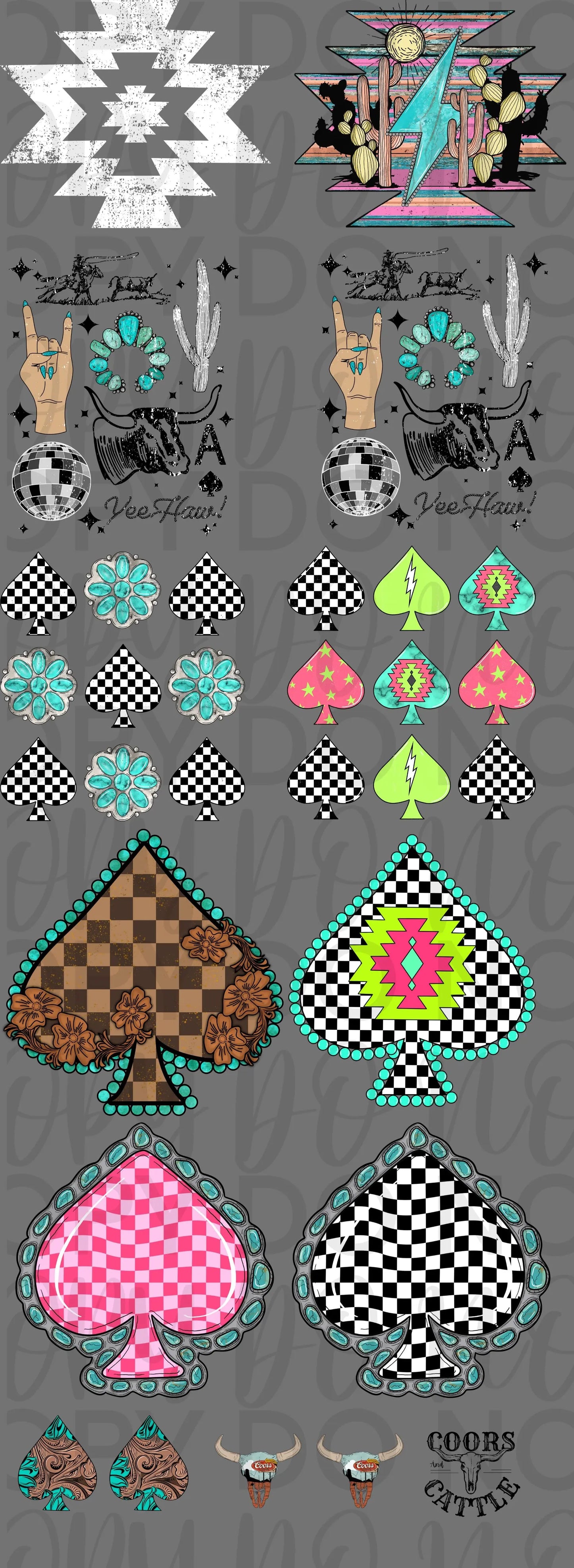 Spade Pre Made Gang Sheet - Branded By Barta