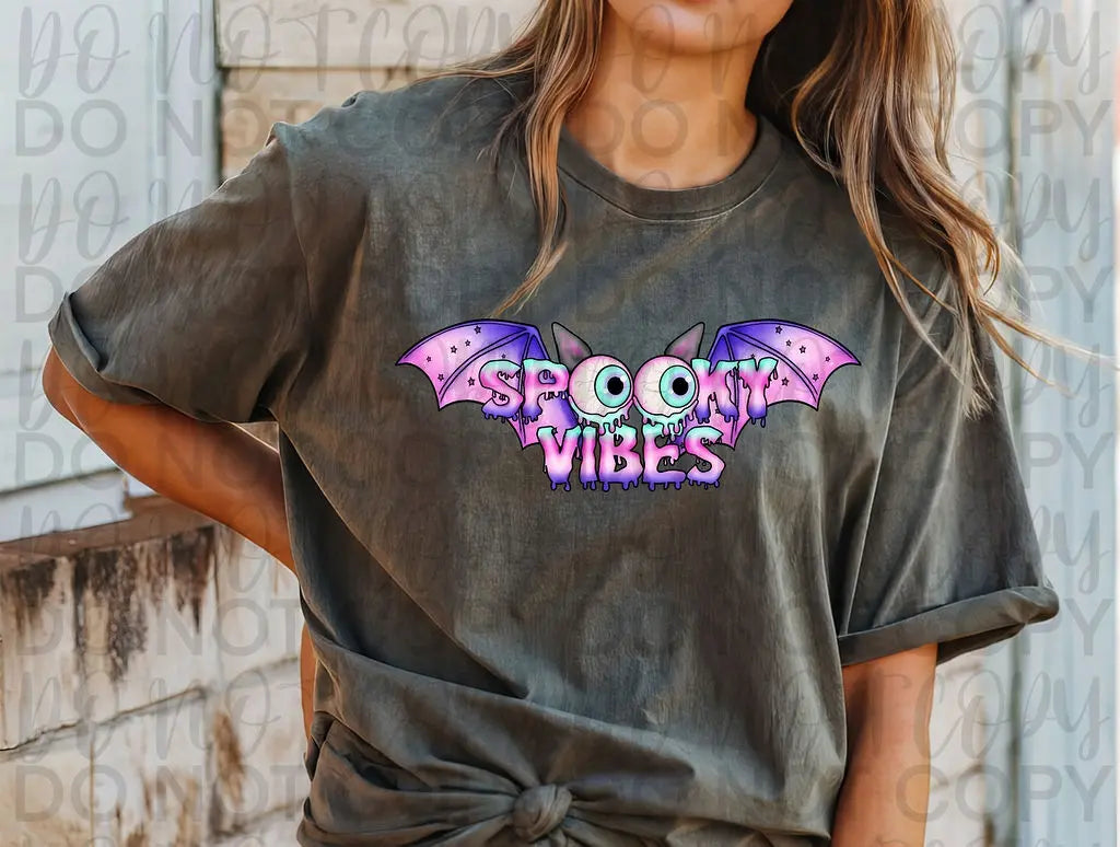 Spooky Vibes Bat Pink - Branded By Barta