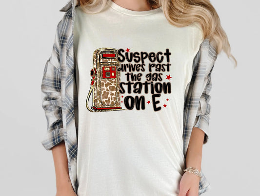 Suspect drives past gas station on E leopard and red - Branded By Barta