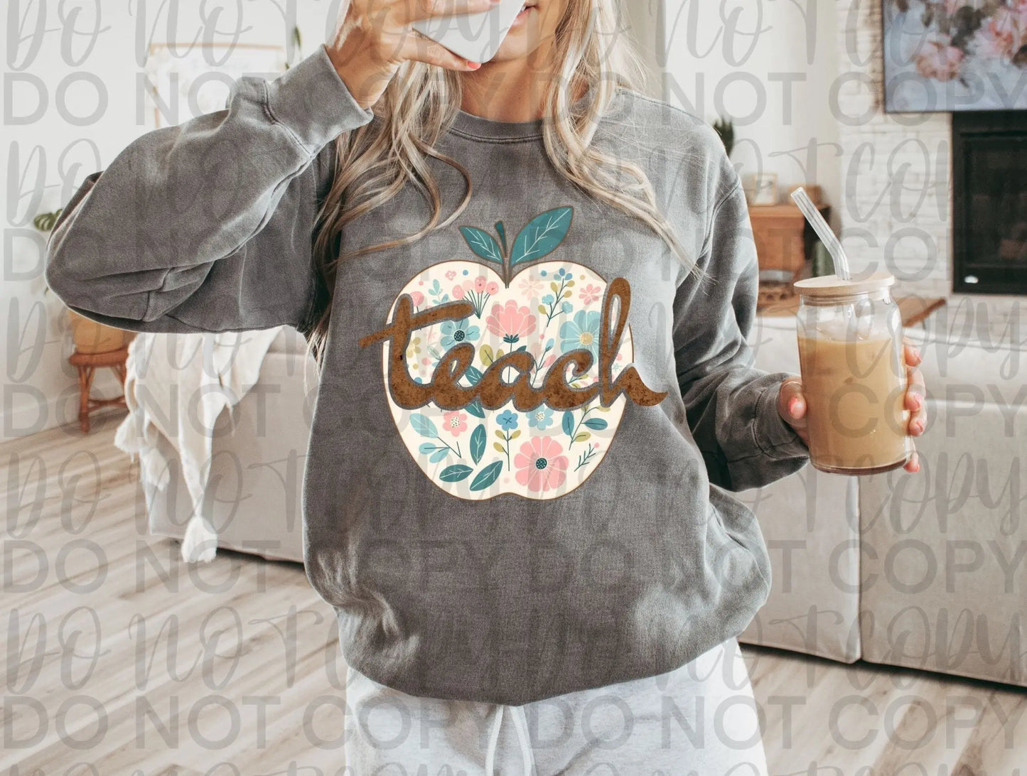 Teach floral apple - Branded By Barta