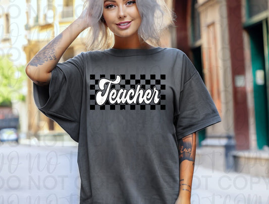 Checkered teacher