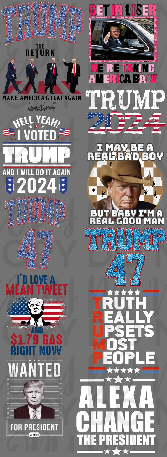 Trump Pre Made Gang Sheet