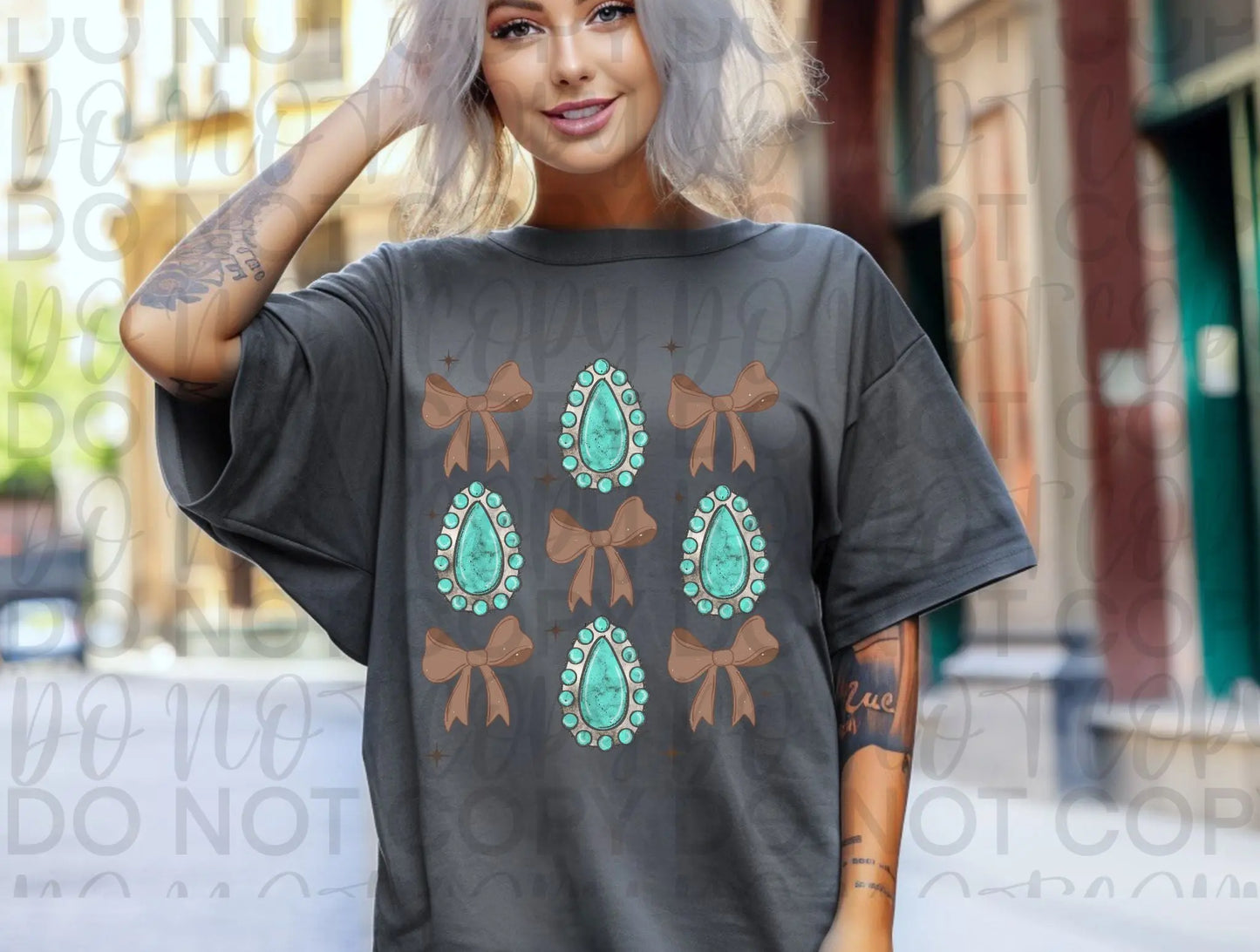 Turquoise and bow collage - Branded By Barta