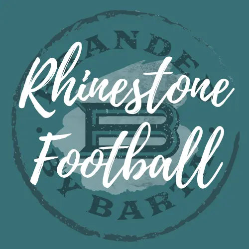Rhinestone Football - Branded By Barta