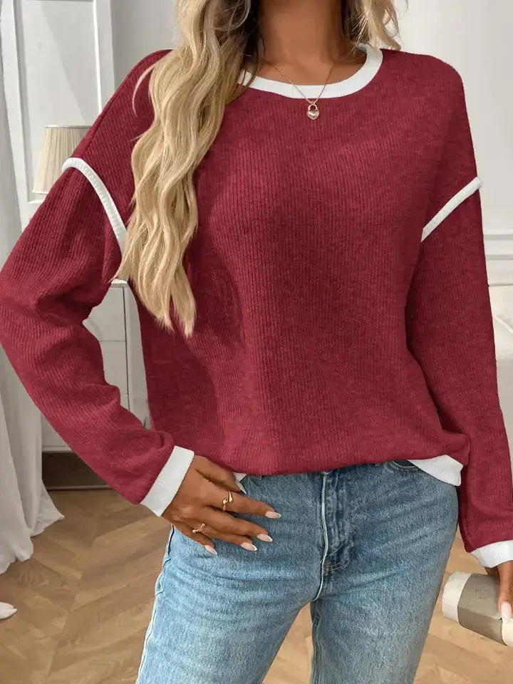 Relaxed Fit Crewneck Knit Pullover for Casual Days Lovesoft