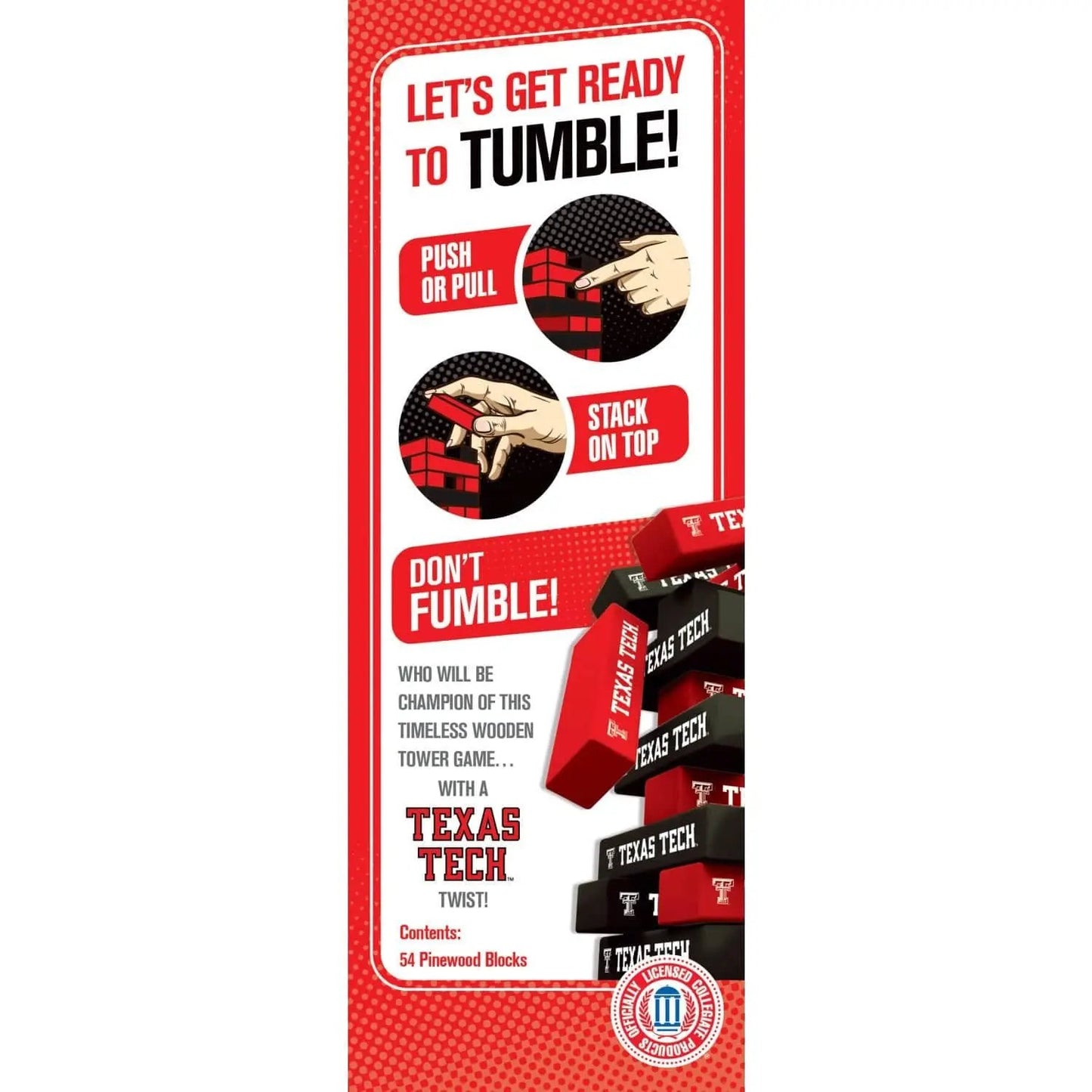 Texas Tech Red Raiders Tumble Tower Masterpieces Puzzles