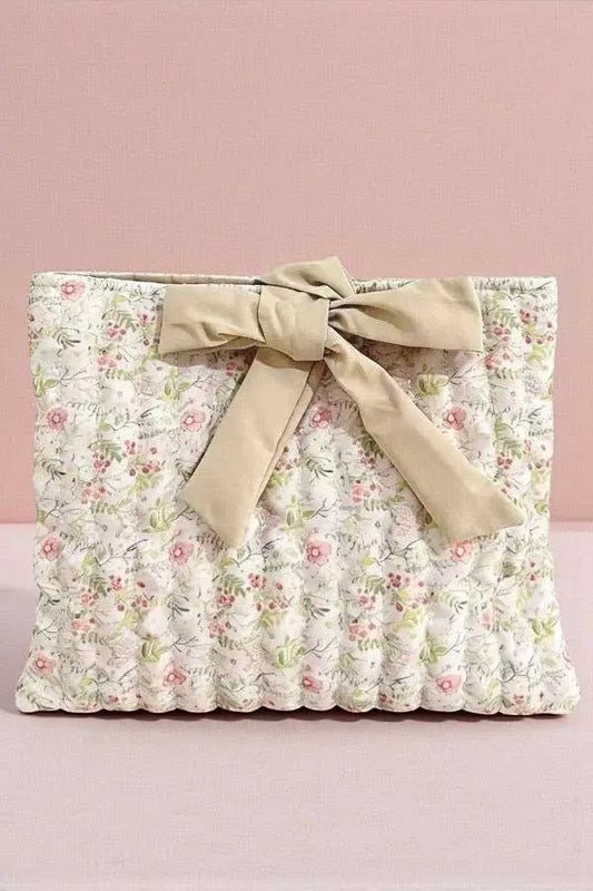Eve Beige Floral Bible Cover Nash Grey