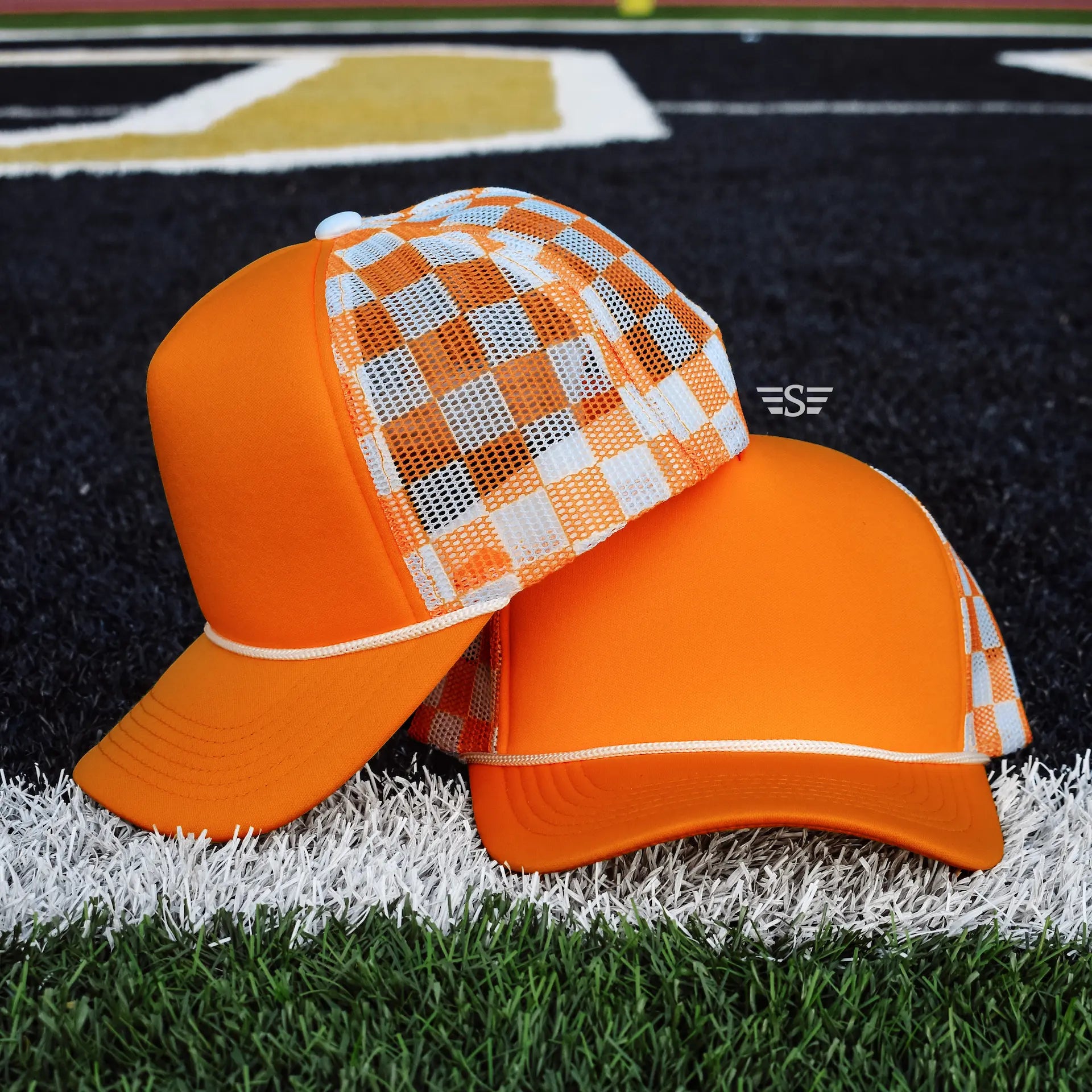 Checkered Mesh Back Foam Trucker Cap - Branded By Barta